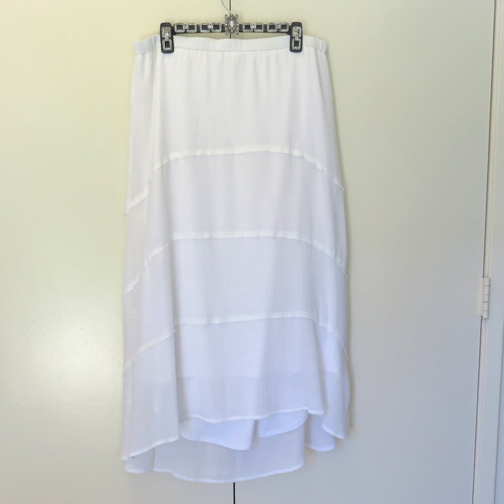 White Gauze Maxi Skirt...........726